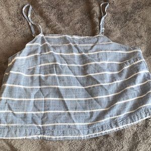 Blue and white tank top
